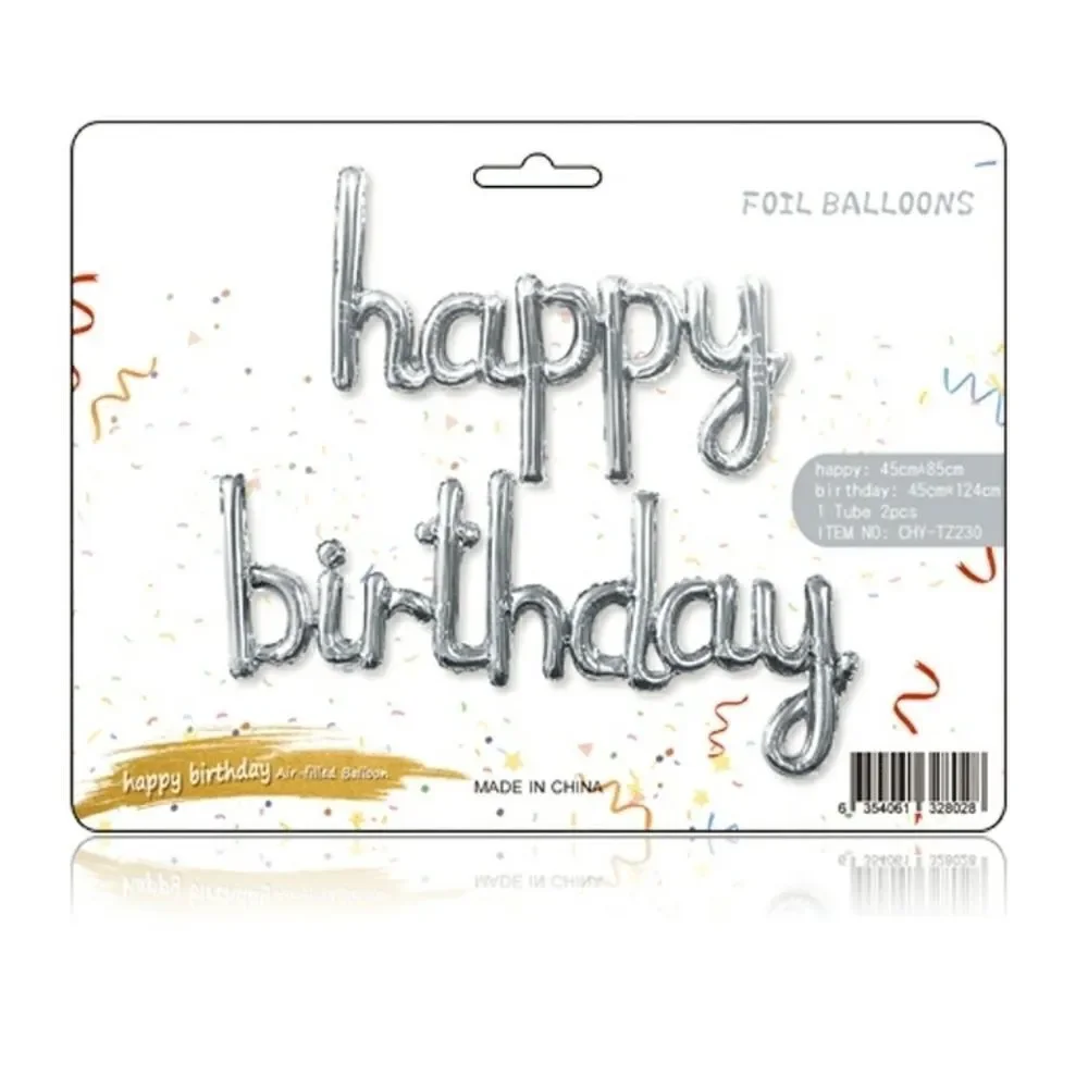𝅺HAPPY Birthday Foil Air Balloons Background Decor